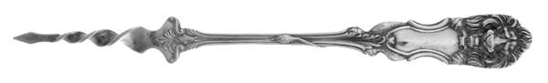 Lion (Sterling, 1903, No Monograms) 1 Twisted Tine Butter Pick