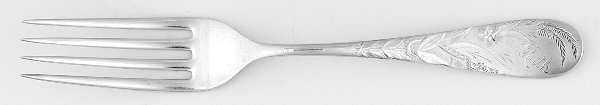 No. 9-Engraved (Sterling, 1891) Monogram Fork