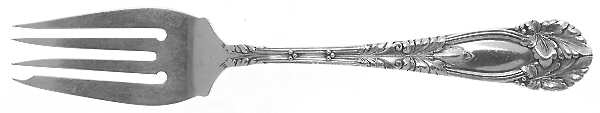 Oak (Sterling, 1912, Monograms) Dessert Fork