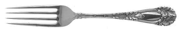 Oak (Sterling, 1912, Monograms) Fork