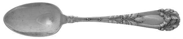 Oak (Sterling, 1912, Monograms) Dessert/Oval Soup Spoon