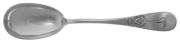 Old English Engraved (Sterling, 1890) Large Jelly Spoon