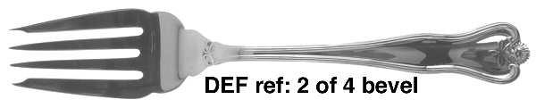 Priscilla (Sterling, 1924, No Monograms) Dessert Fork