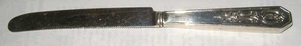 Vergennes (Sterling, 1913) Orange Knife with Silverplate Blade