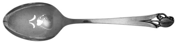 Woodlily (Sterling, 1945, Satin) Pierced Tablespoon (Serving Spoon)