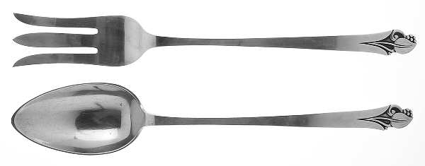 Woodlily (Sterling, 1945, Satin) Solid Oversized Serving Salad Set