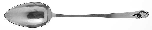 Woodlily (Sterling, 1945, Satin) Oversize Solid Salad Serving Spoon
