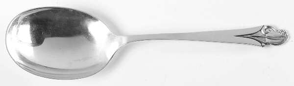 Woodlily (Sterling, 1945, Satin) Medium Solid Berry/Casserole Spoon