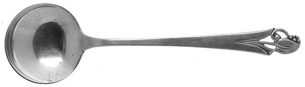 Woodlily (Sterling, 1945, Satin) Round Bowl Soup Spoon (Bouillon)