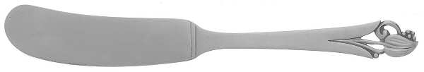 Woodlily (Sterling, 1945, Satin) Flat Handle Butter Spreader