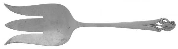 Woodlily (Sterling, 1945, Satin) Solid Salad Serving Fork