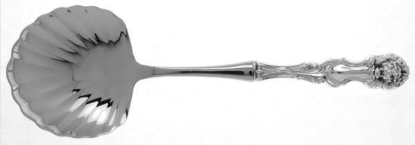 Lion (Sterling, New) Casserole Spoon with Stainless Shell Bowl