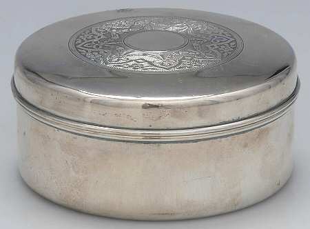 Sterling Hollowware Solid Powder Box & Lid