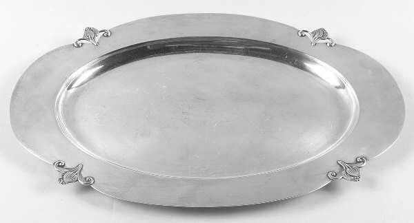 Woodlily (Sterling, 1945, Hollowware) 18" Oval Serving Platter