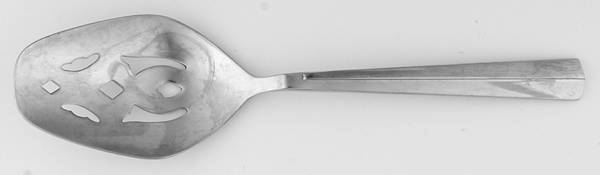 FTU4 (STAINLESS) Pierced Solid Serving Spoon