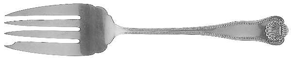 Newport Shell (Sterling, 1910) Medium Solid Cold Meat Serving Fork