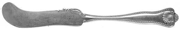 Newport Shell (Sterling, 1910) Flat Handle Butter Spreader
