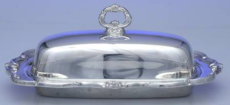 Georgetown (Silverplate, Hollowware) 1/4 Pound Silverplate Butter Dish, No Liner