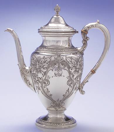 Lily-Floral (Sterling, Hollowware, Floral Border) by Frank Whiting