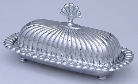 Silverplate Hollowware 1/4 Pound Covered Butter Dish by Forbes