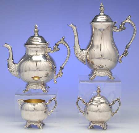 2333 (Silverplate, Hollowware) (4 Piece) Silverplate Tea Set