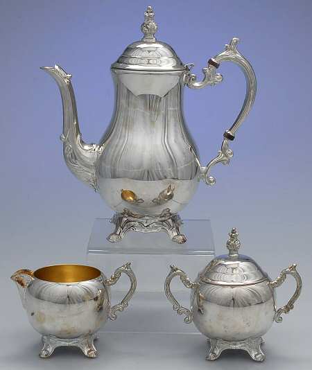 2333 (Silverplate, Hollowware) Coffee Set - 3 Piece with Coffee Pot