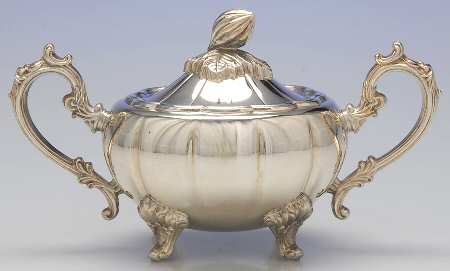 Melon (Silverplate, Hollowware) Sugar Bowl & Lid