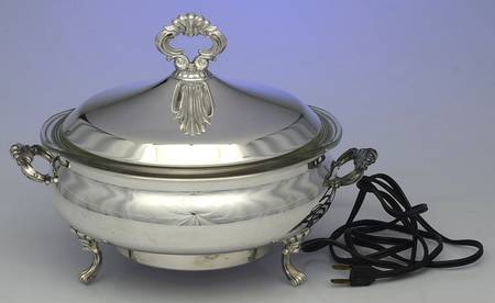1545E (Silverplate, Holloware) Electric Food Warmer with Cord