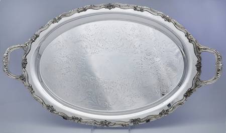 6006 (Silverplate, Hollowware) Large Silverplate Waiter Tray