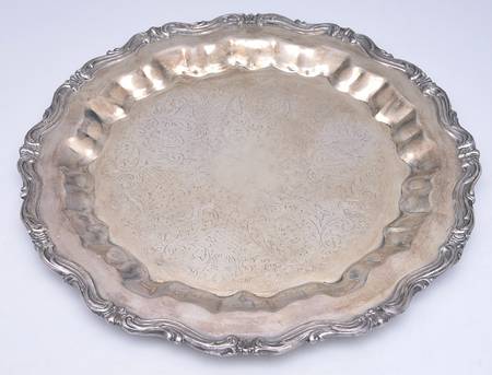 6006 (Silverplate, Hollowware) Round Silverplate Tray