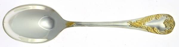 Golden Old Vienna (Silverplate, Gold Accents) Place/Oval Soup Spoon
