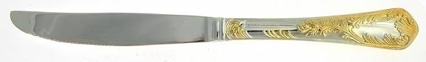 Golden Old Vienna (Silverplate, Gold Accents) Modern Solid Knife
