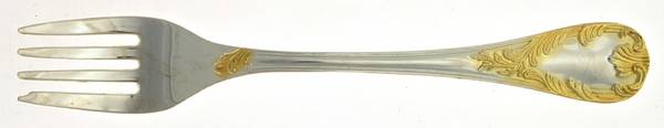 Golden Old Vienna (Silverplate, Gold Accents) Individual Salad Fork