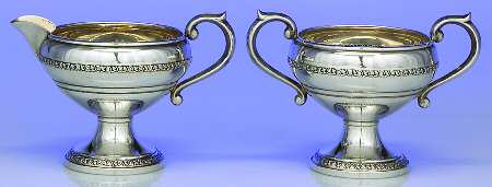 Margaret Rose (Sterling, Hollowware) Weighted Mini Creamer and Open Sugar