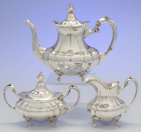 Duncan-Footed Duncan (Sterling, Hollowware) 3-Piece Coffee Set with Coffee Pot