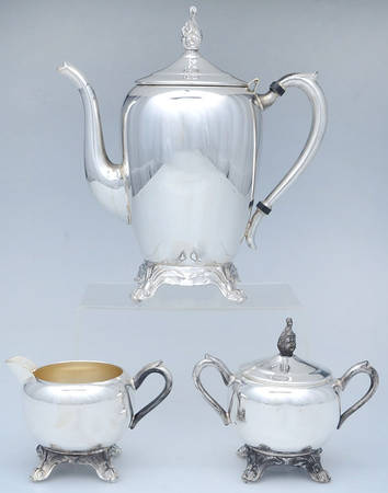 2670 (Silverplate, Hollowware) (3 Pc) Coffee Set (PCP,PCR,PSU)
