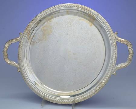 2361 (Silverplate, Hollowware) 12" Round Handled Tray
