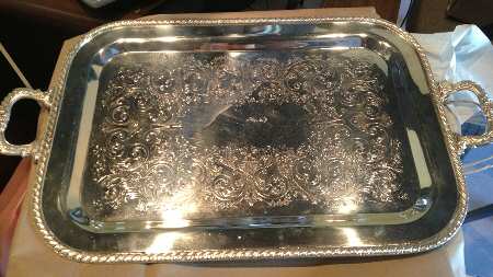 6719 (Silverplate, Hollowware) Large Silverplate Waiter Tray