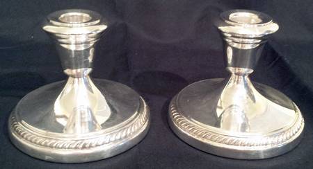 7583 (Silverplate, Hollowware) Plated Console Candleholder