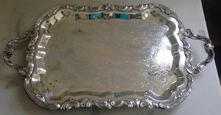 Lady Margaret (Silverplate, Hollowware) Large Footed Waiter Tray