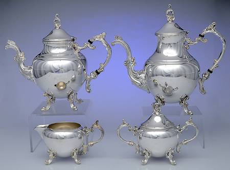 1960 (Silverplate, Hollowware) (4 Piece) Silverplate Tea Set