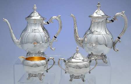 2391 (Silverplate, Hollowware) (4 Piece) Silverplate Tea Set