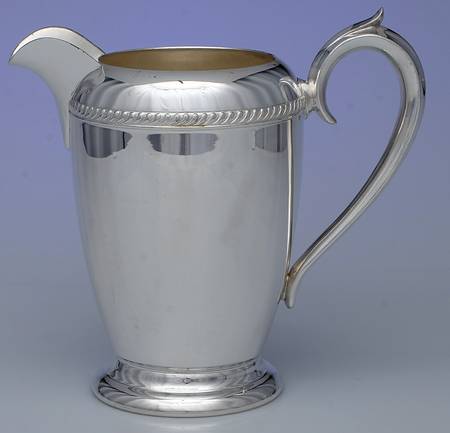 1200 (Silverplate, Hollowware) Plated Water Pitcher with Ice Lip