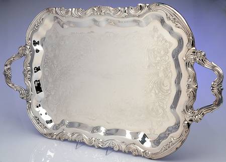 Lady Margaret (Silverplate, Hollowware) Large Footed Waiter Tray