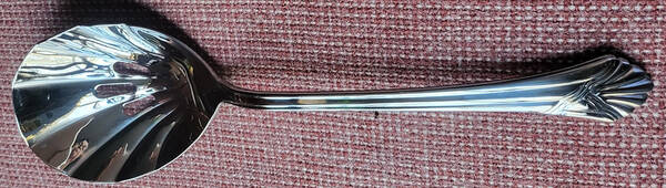 FTU16 (Stainless) Pierced Solid Serving Spoon