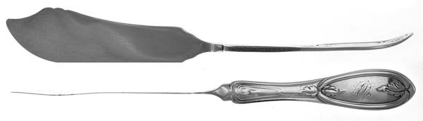 Olive (Coin) Flat Handle Master Butter Knife by Farrington & Hunnewell