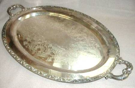 Dynasty (Silverplate, Hollowware) Large Silverplate Waiter Tray