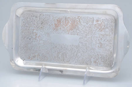 1087 (Silverplate, Hollowware) Creamer, Sugar & Lid-Tray