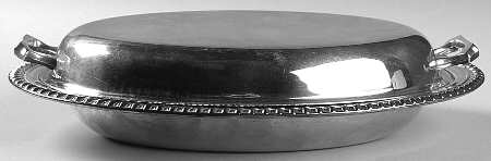 605 (Silverplate, Hollowware) 12" Oval Double Vegetable