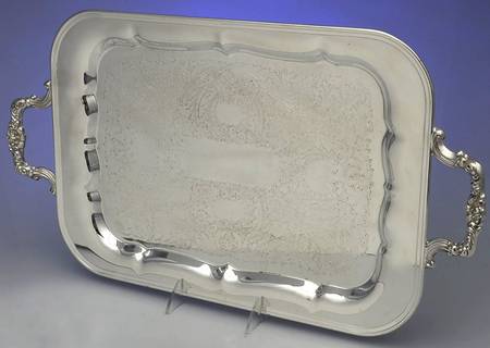 1061 (Silverplate, Hollowware) 16" Handled Rectangular Tray